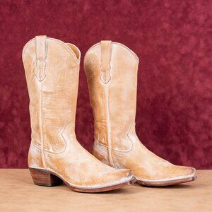 Cleo + Wolf Women Ivy Western Cowboy Brown Leather Square Toe Boots sz 6.5